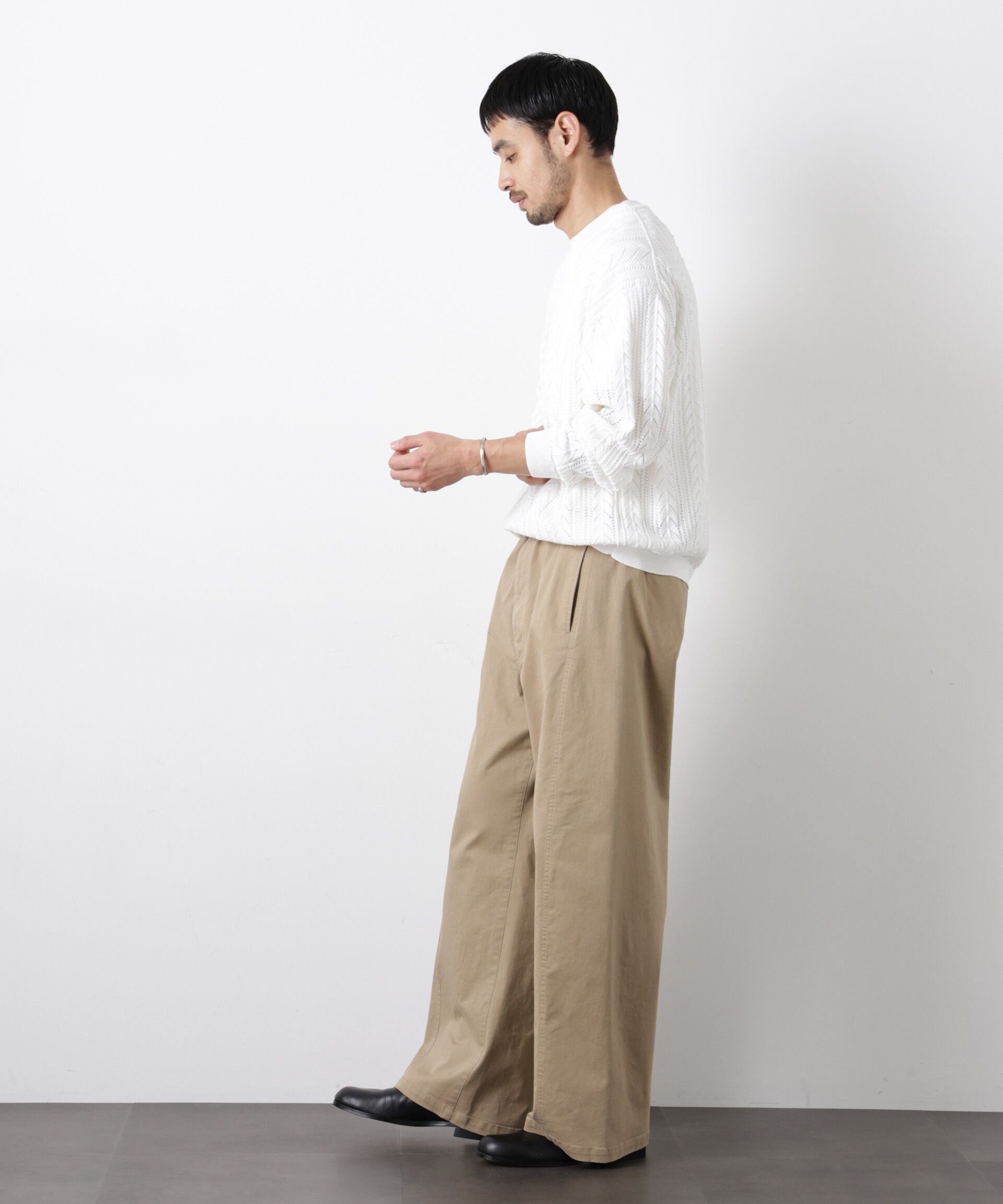 nano･universe「｢ASSEMBLANC｣ベルテッド3Dパンツ」|チノ|