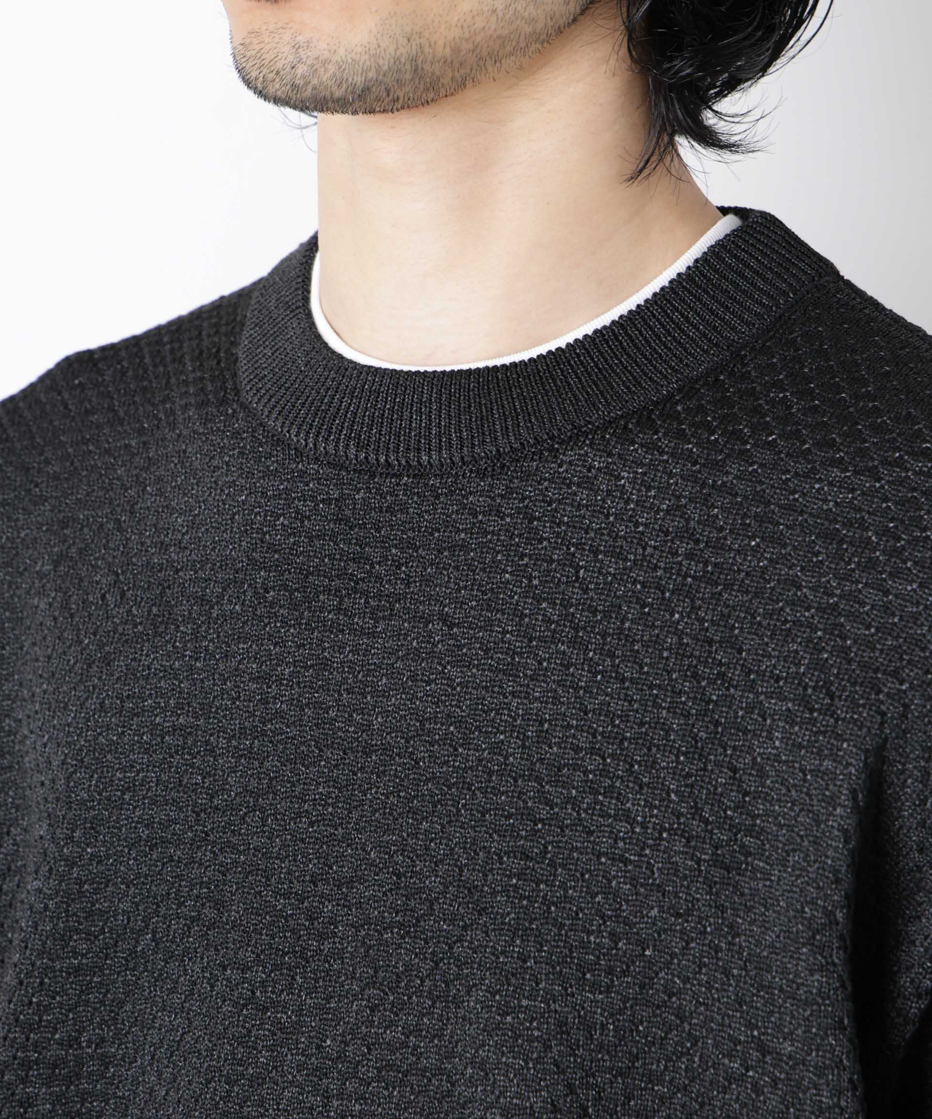 nano･universe「ギマクルーネックプルオーバー」|ニット・セーター|