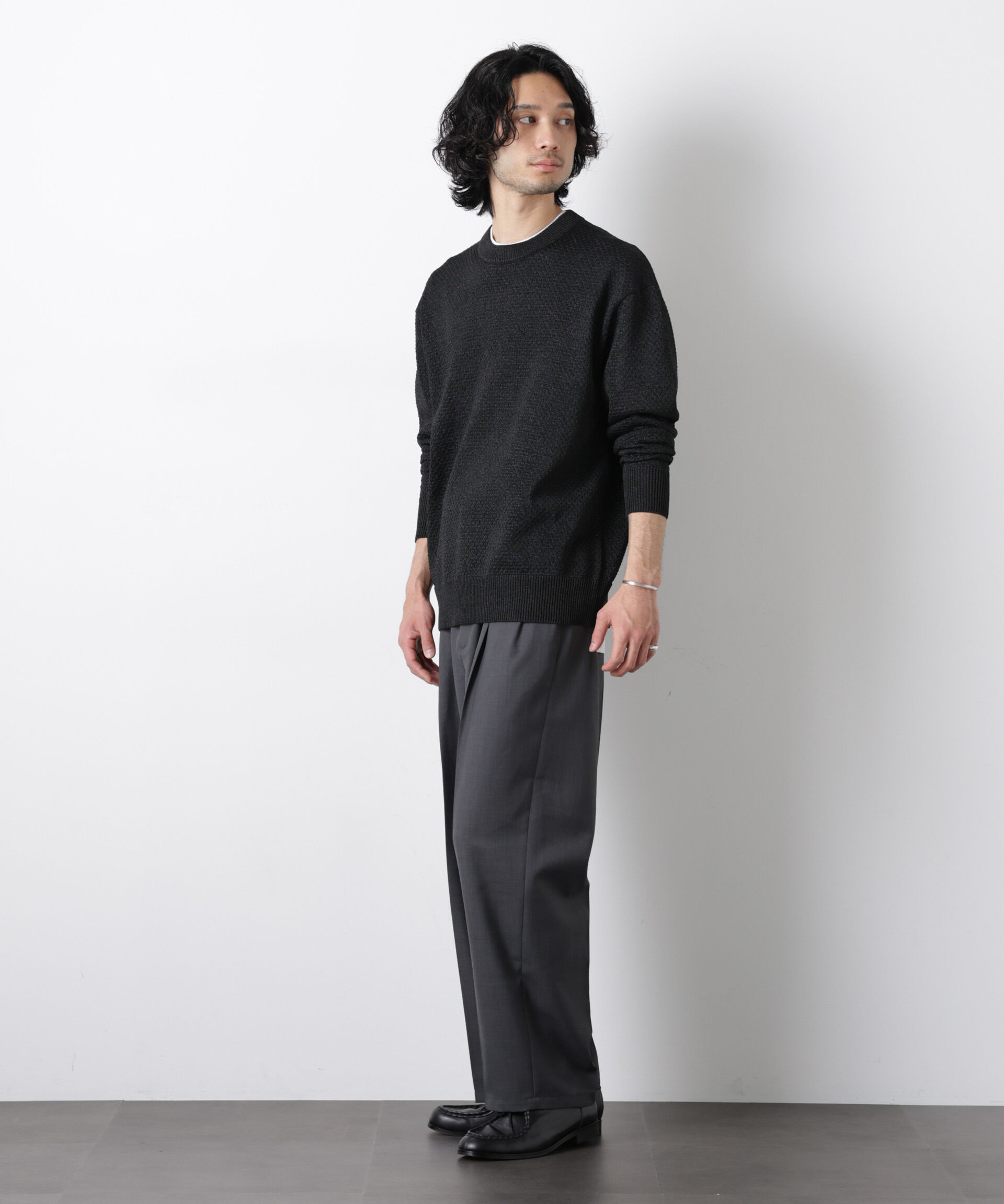 nano･universe「ギマクルーネックプルオーバー」|ニット・セーター|