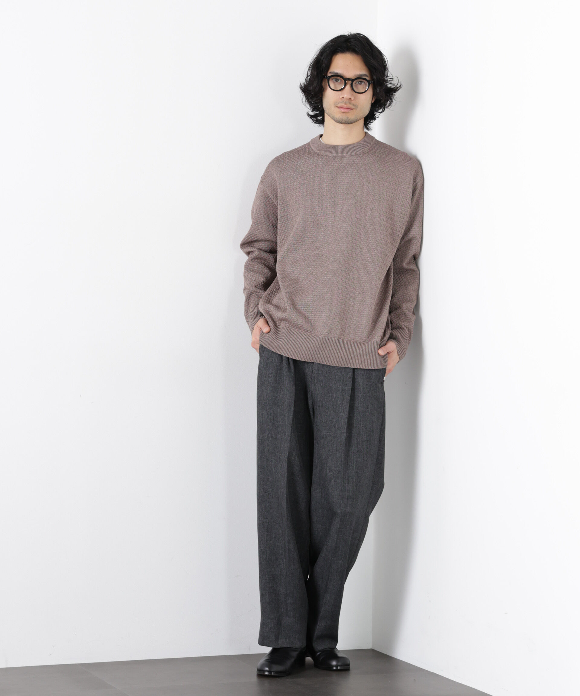 nano･universe「ギマクルーネックプルオーバー」|ニット・セーター|