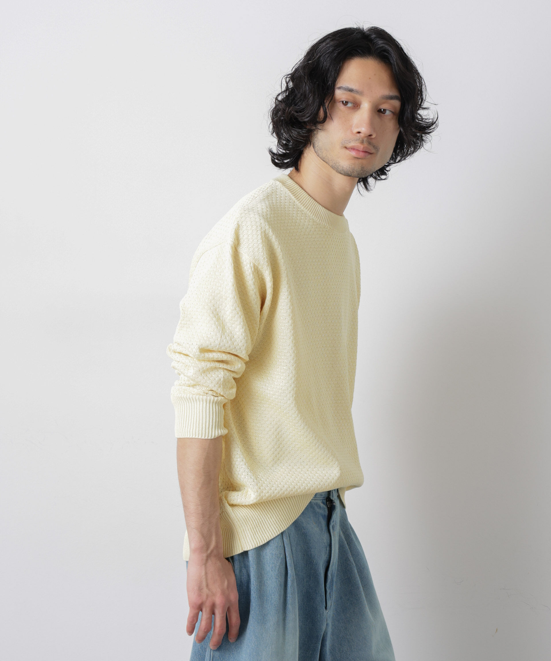 nano･universe「ギマクルーネックプルオーバー」|ニット・セーター|