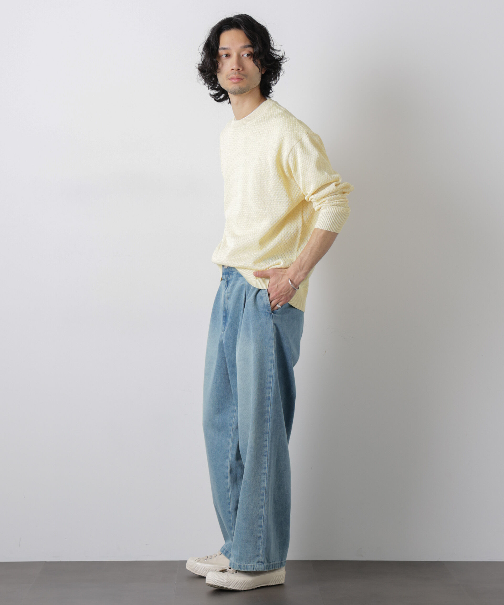 nano･universe「ギマクルーネックプルオーバー」|ニット・セーター|