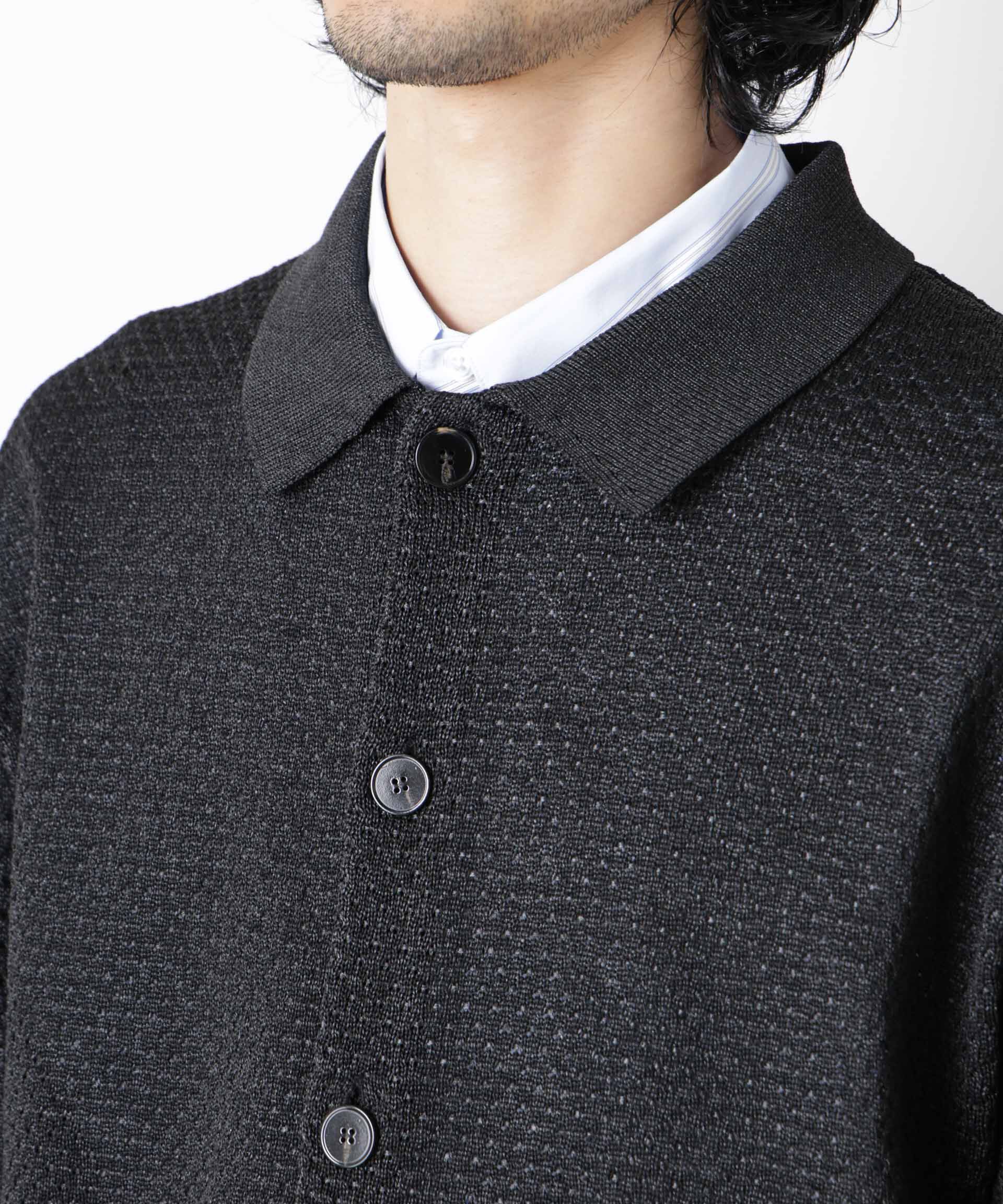 nano･universe「ギマポロカラーニットジャケット」|ニット・セーター|