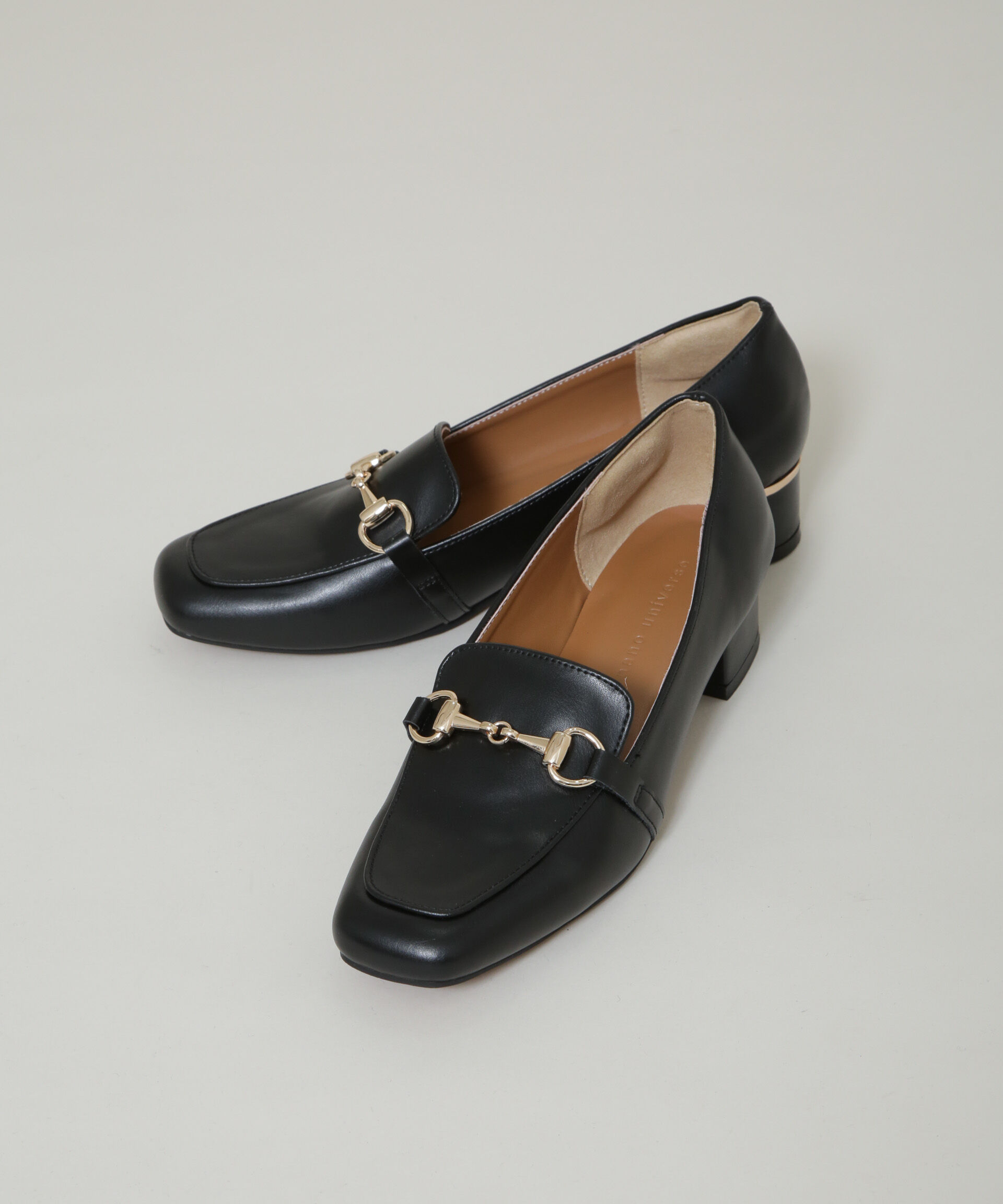 nano･universe「ゴールドパーツヒールローファー」|ビジネス・ドレスシューズ|