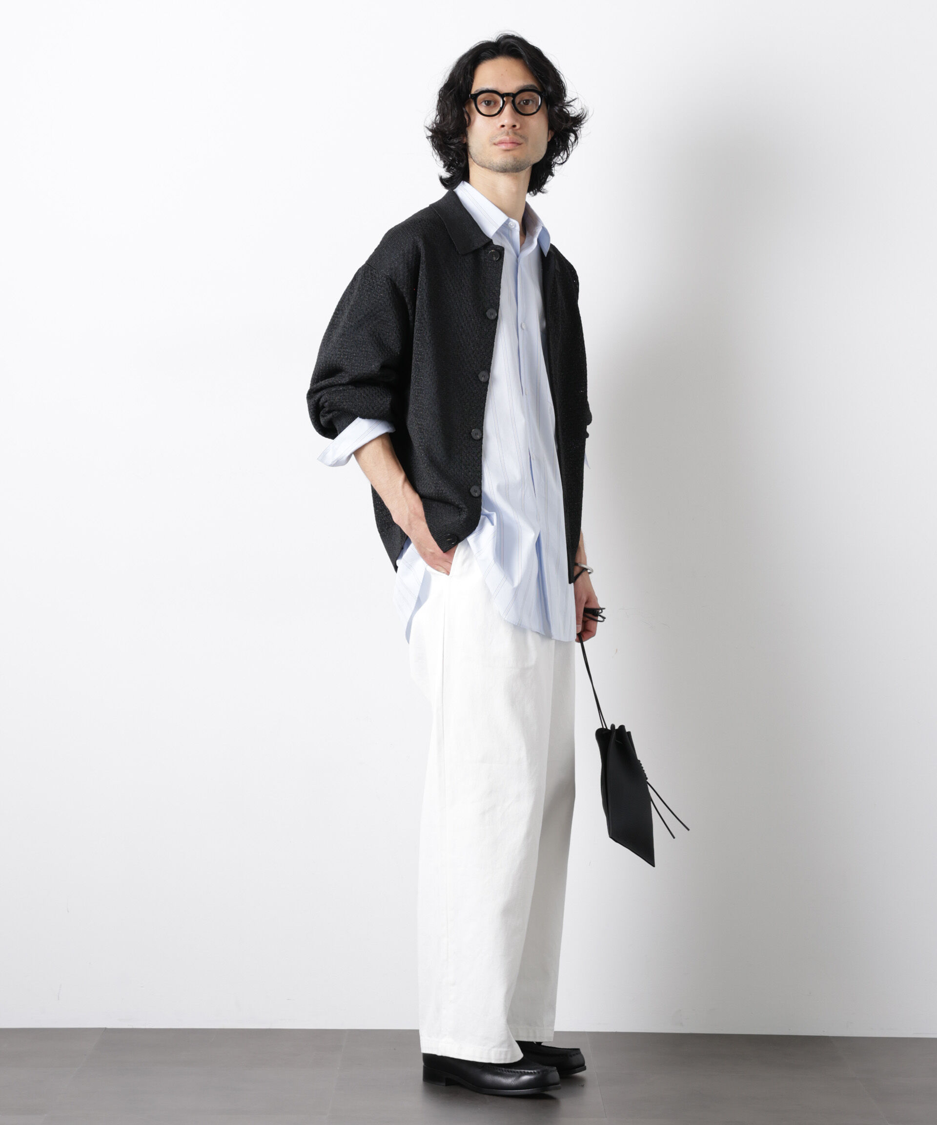 nano･universe「｢OtoNANO｣大人のワイドデニムパンツ」|チノ|