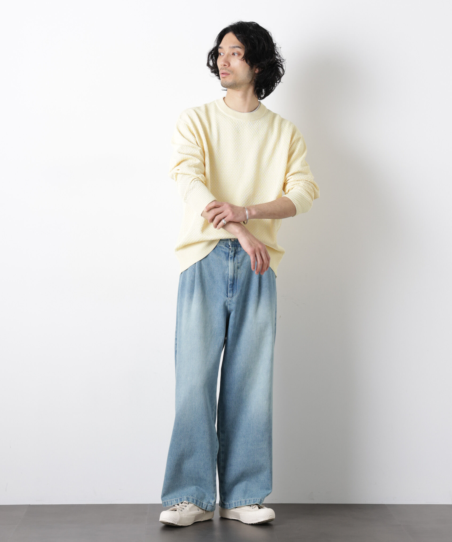 nano･universe「｢OtoNANO｣大人のワイドデニムパンツ」|チノ|