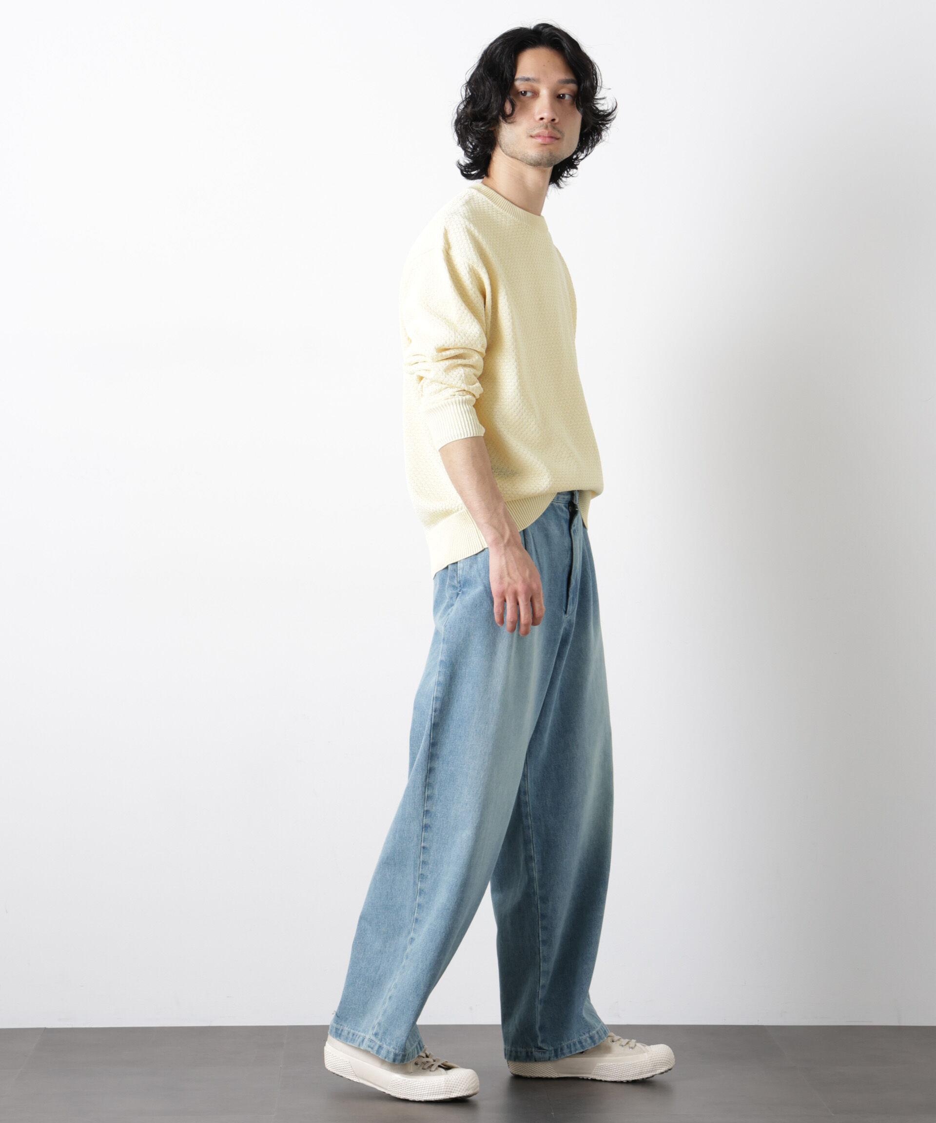 nano･universe「｢OtoNANO｣大人のワイドデニムパンツ」|チノ|