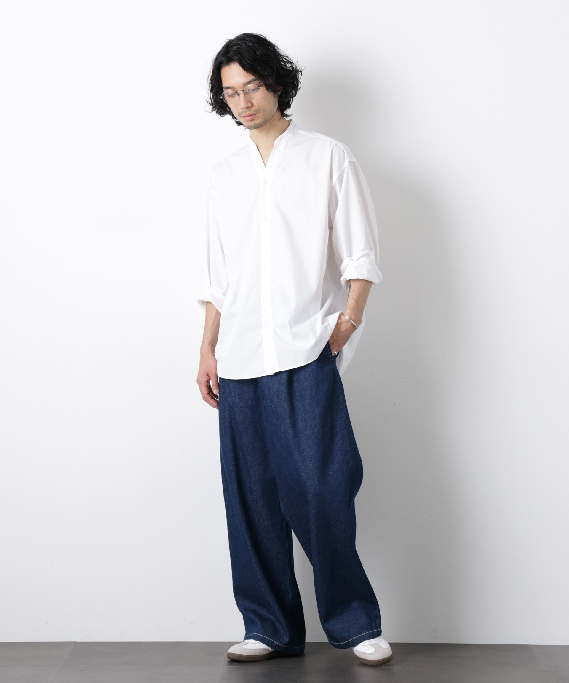 nano･universe「｢OtoNANO｣大人のワイドデニムパンツ」|チノ|