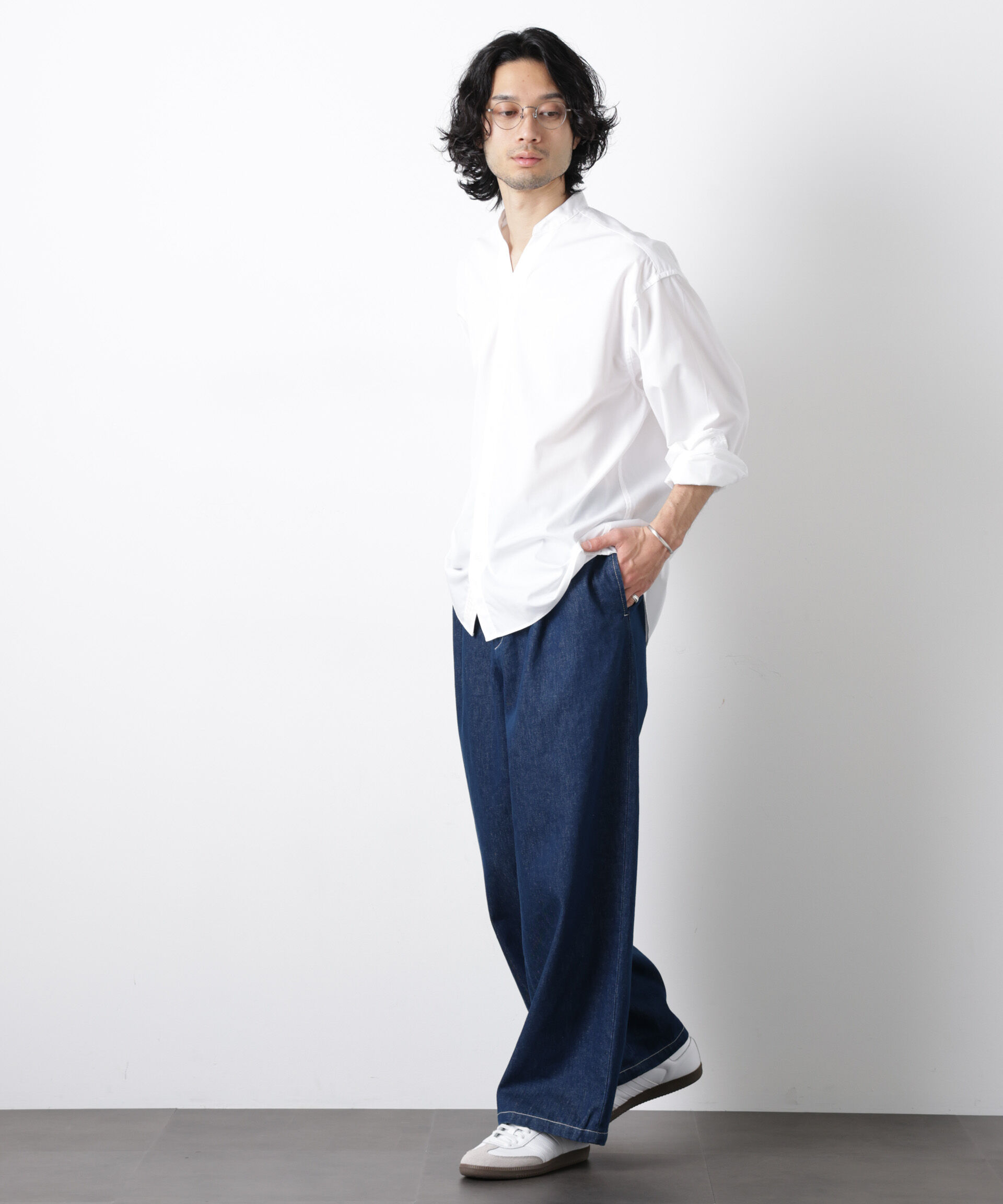 nano･universe「｢OtoNANO｣大人のワイドデニムパンツ」|チノ|