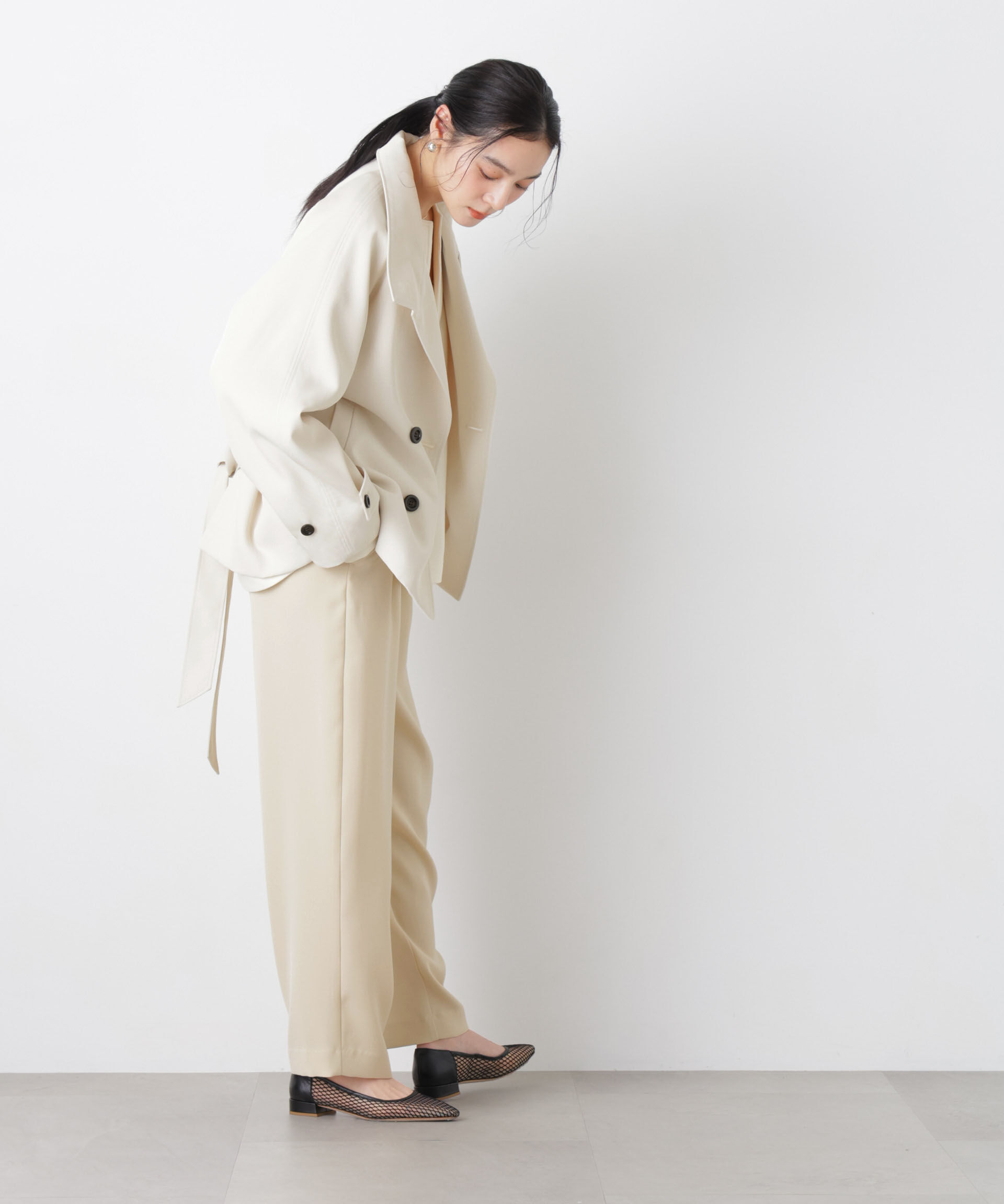 nano･universe「エアリーツイルベルテッドショートコート」|その他|