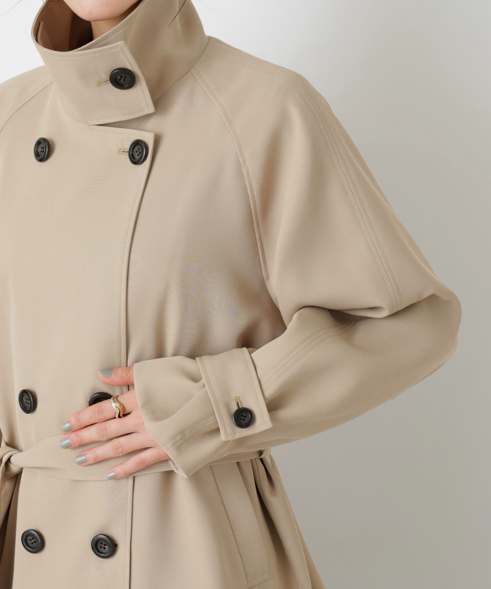 nano･universe「エアリーツイルベルテッドショートコート」|その他|