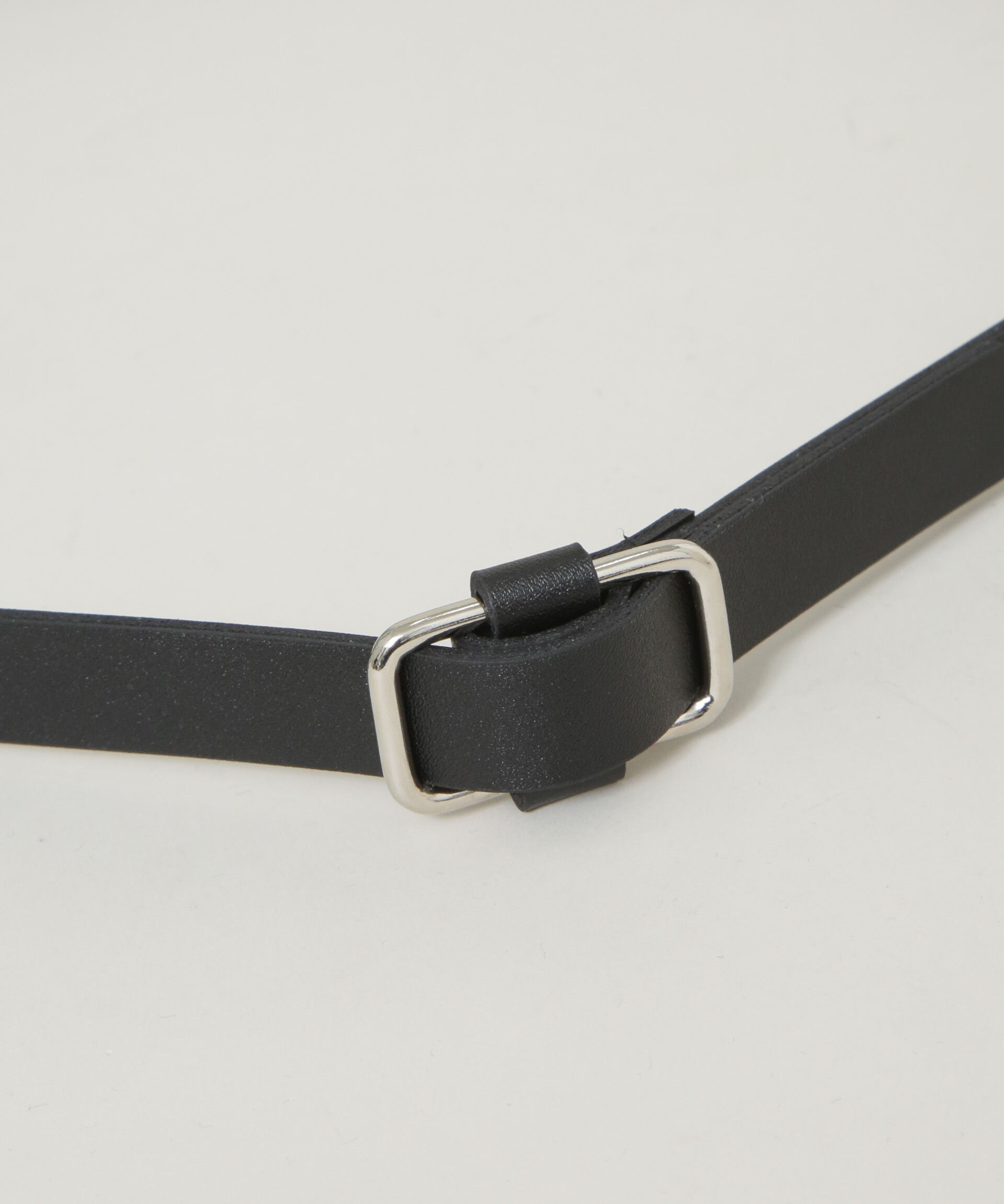 nano･universe「無段階調整 スクエア型バックル2cm幅ベルト」|ベルト|