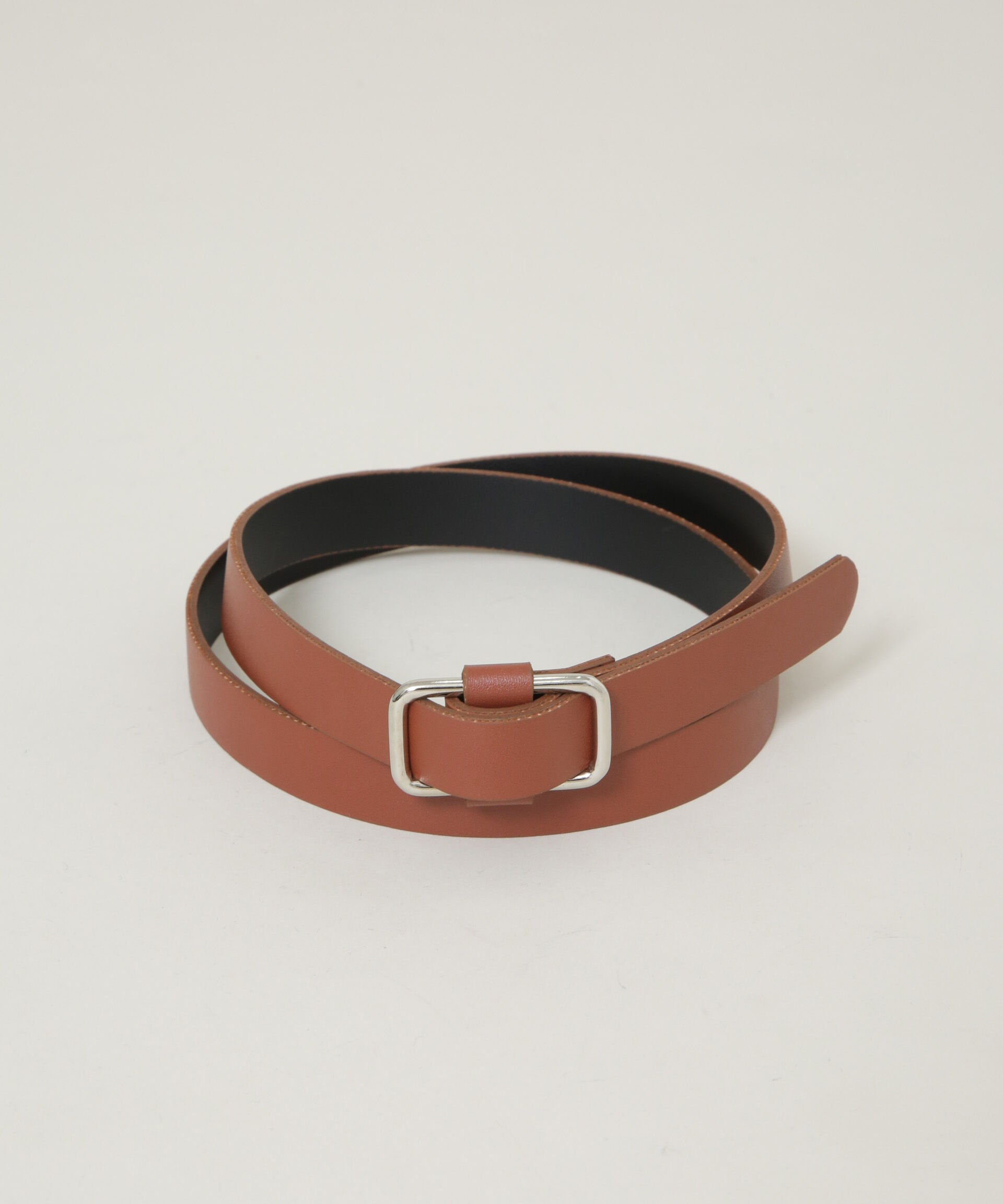 nano･universe「無段階調整 スクエア型バックル2cm幅ベルト」|ベルト|