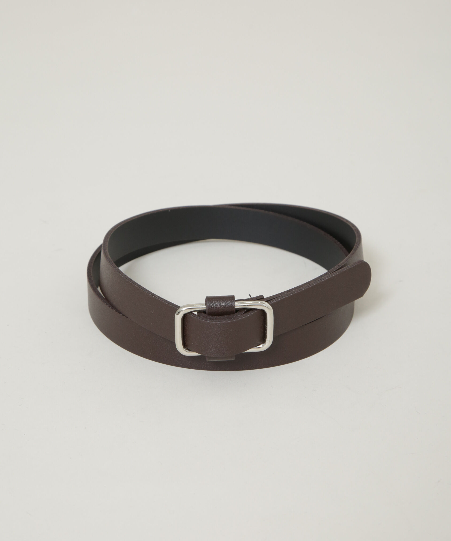 nano･universe「無段階調整 スクエア型バックル2cm幅ベルト」|ベルト|