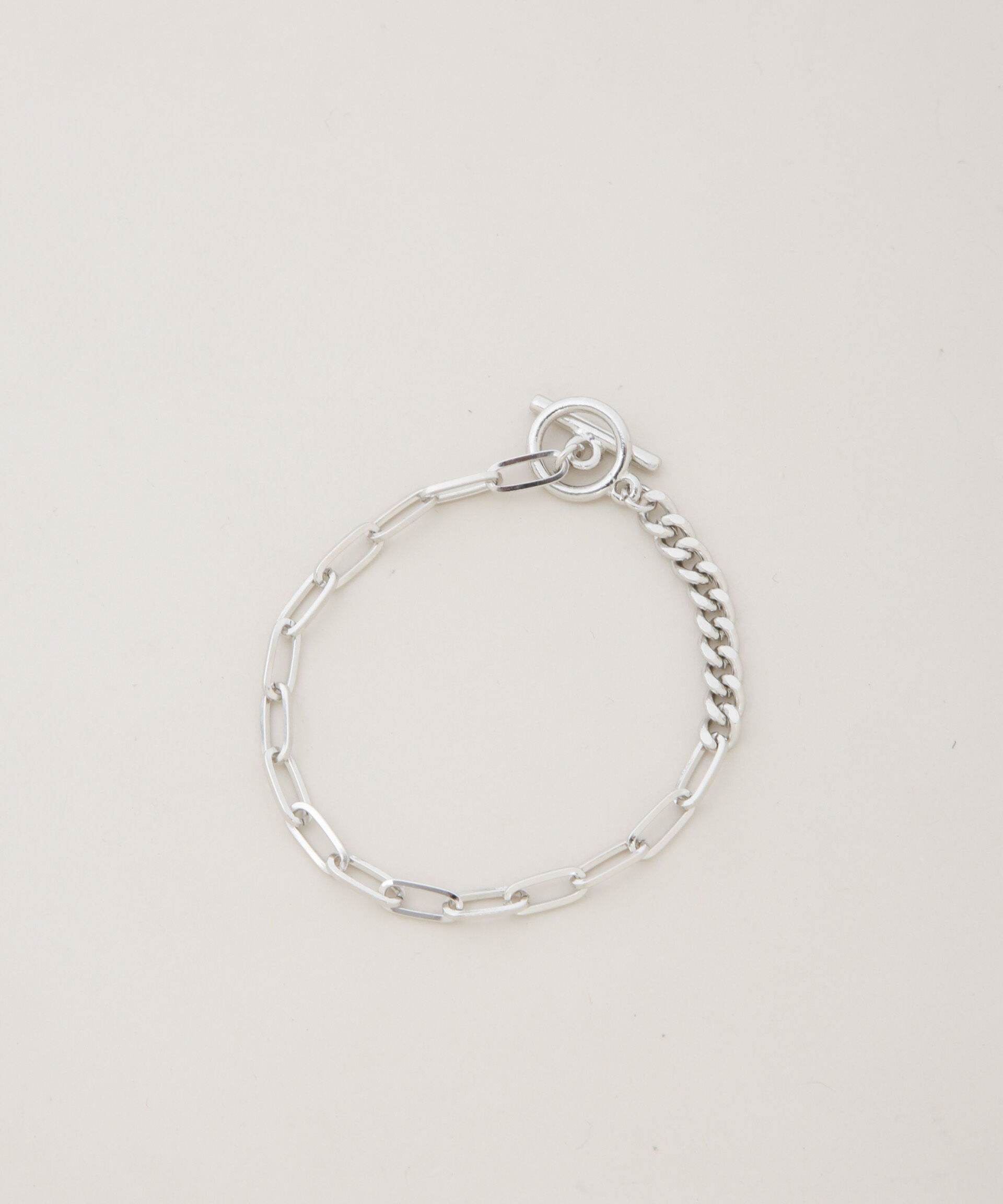 nano･universe「コンビチェーンデザインブレスレット長さ16.5cm」|ブレスレット・バングル|