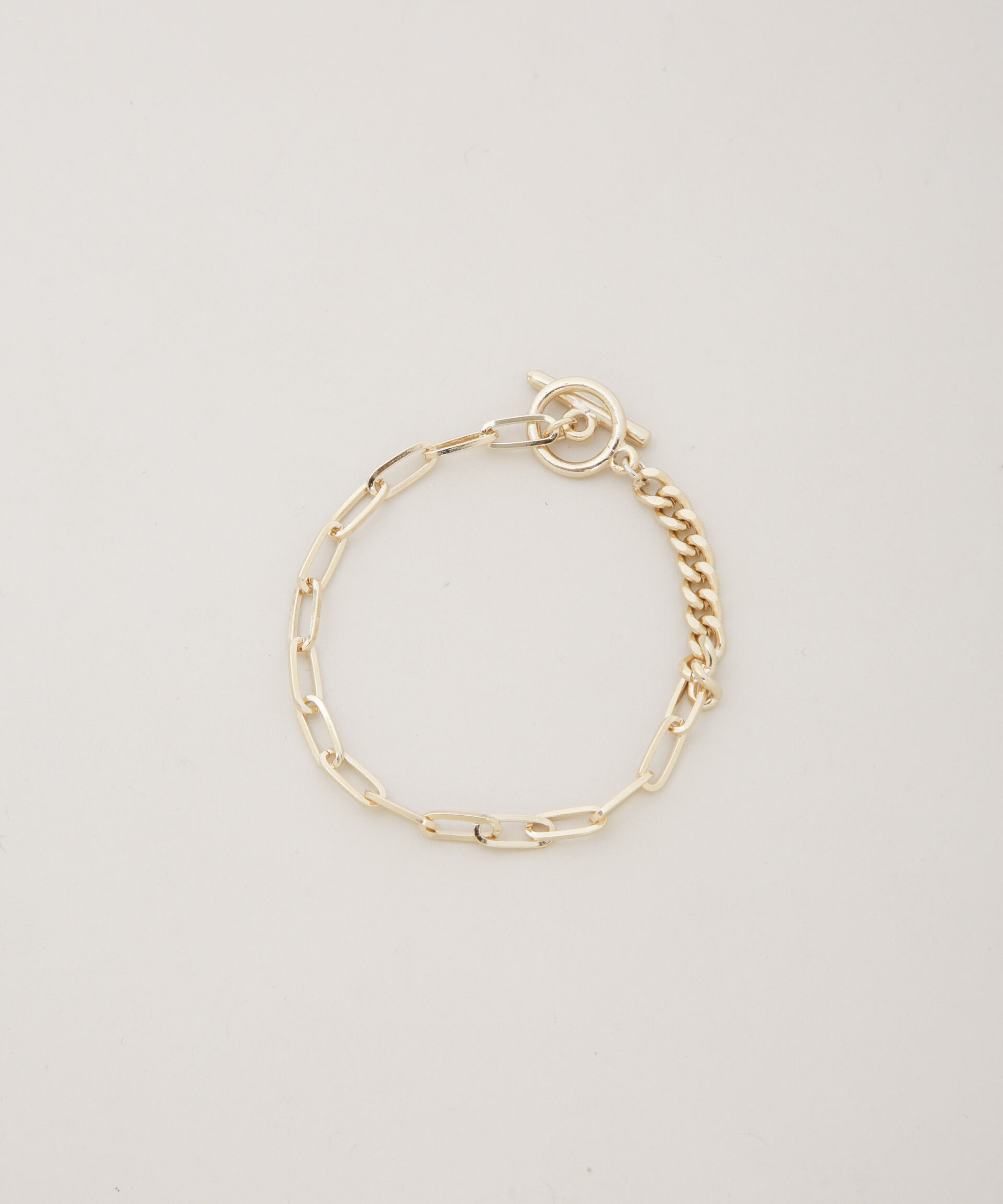 nano･universe「コンビチェーンデザインブレスレット長さ16.5cm」|ブレスレット・バングル|