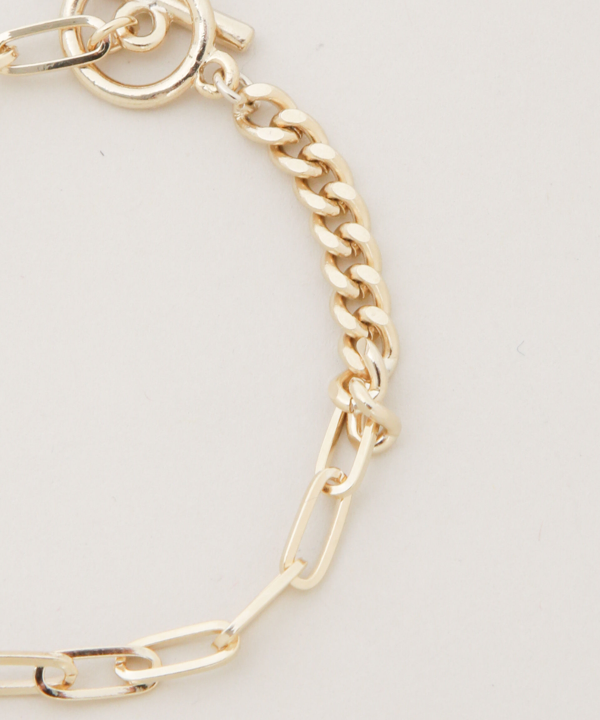 nano･universe「コンビチェーンデザインブレスレット長さ16.5cm」|ブレスレット・バングル|