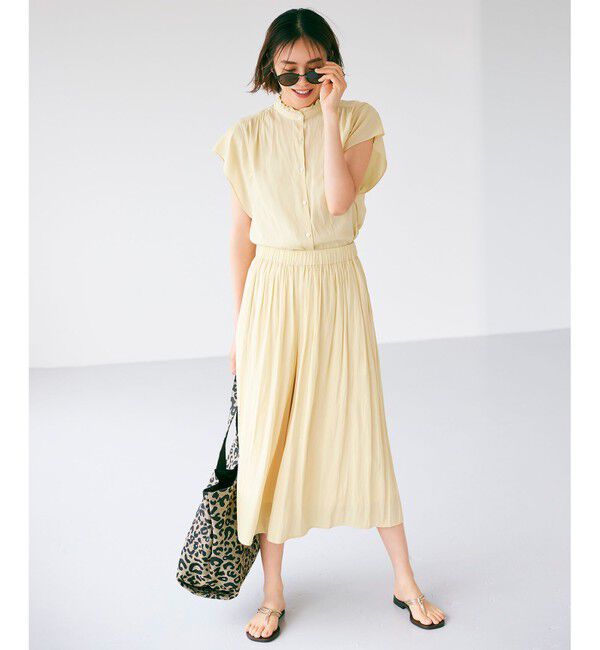 組曲「【新色追加・ウエスト調整可】ギャザーライトデシン パンツ」|その他|