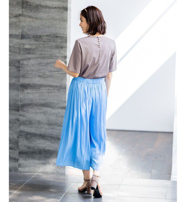 組曲「【新色追加・ウエスト調整可】ギャザーライトデシン パンツ」|その他|