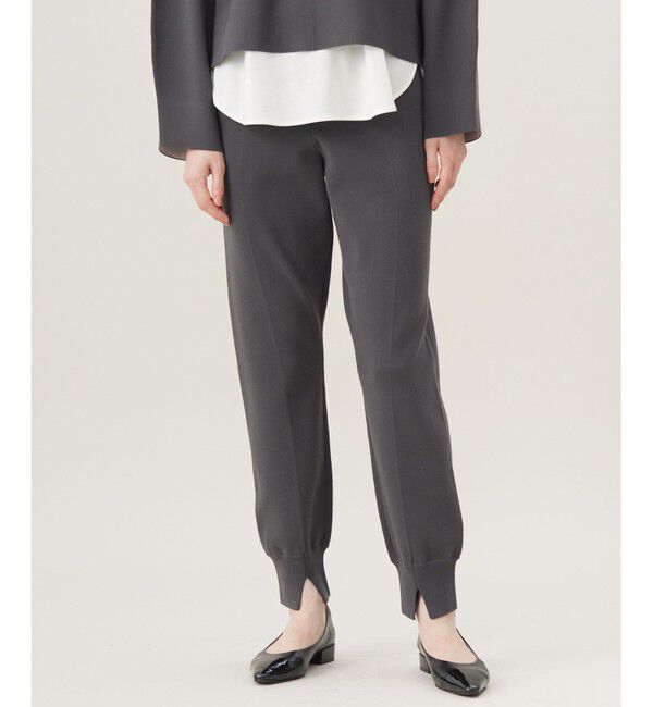 自由区「【セットアップ対応・洗える】レーヨンストレッチニットジョグ パンツ」|その他|ダークグレー