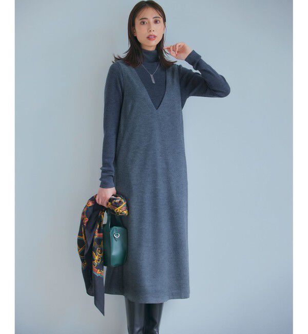 23区「【洗える】ウーステッドウール タートルネック ニット」|ニット・セーター|