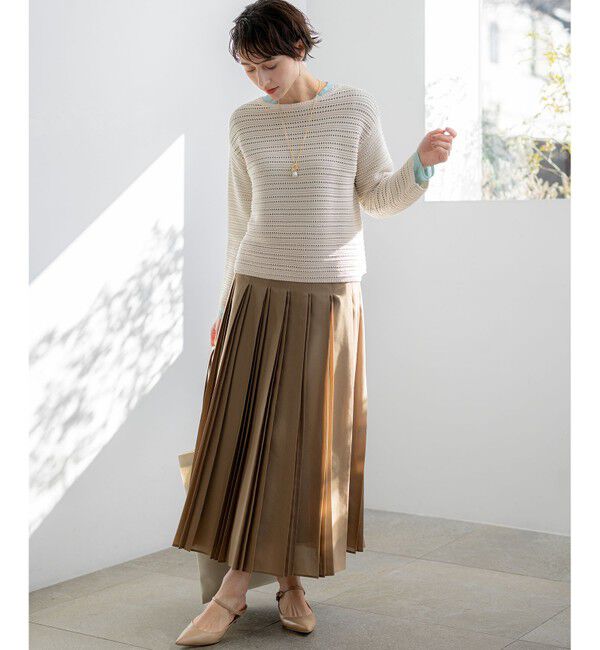 23区「コットンギマ ボートネック ニット」|ニット・セーター|