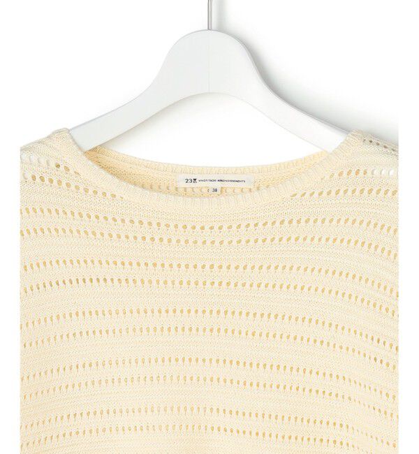 23区「コットンギマ ボートネック ニット」|ニット・セーター|