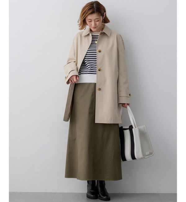 23区「エアータンブラー TCギャバジン ステンカラー コート」|ステンカラーコート|