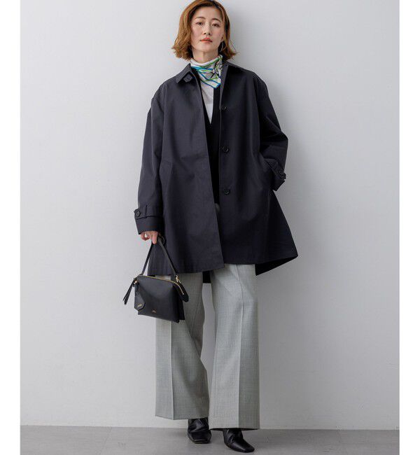 23区「エアータンブラー TCギャバジン ステンカラー コート」|ステンカラーコート|