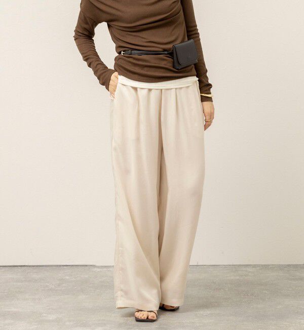 MAQWEL「《セットアップ対応》【MAQWEL/マクウェル】ウォッシャブルサテンパンツ」|その他|