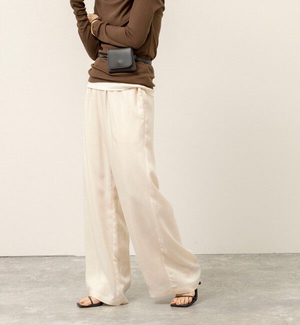 MAQWEL「《セットアップ対応》【MAQWEL/マクウェル】ウォッシャブルサテンパンツ」|その他|