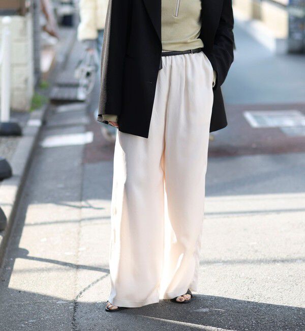 MAQWEL「《セットアップ対応》【MAQWEL/マクウェル】ウォッシャブルサテンパンツ」|その他|