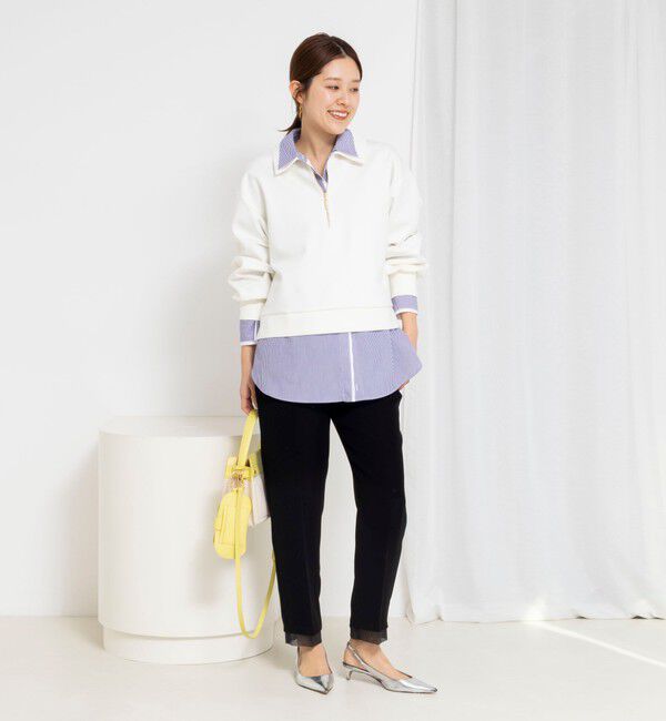 NOLLEY'S「ウォッシャブルダンボール襟付きプルオーバー」|スウェット・ジャージ|