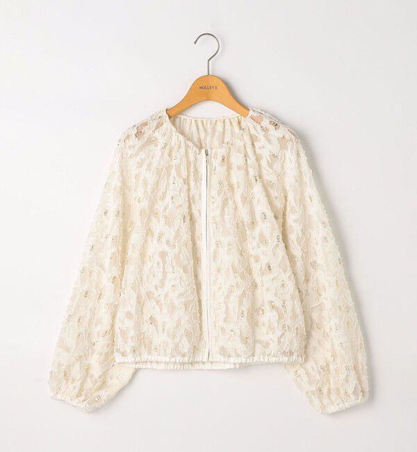 NOLLEY'S「《セットアップ対応》【KIRYU】ウォッシャブルラメジャガードブルゾン」|ブルゾン・スタジャン|