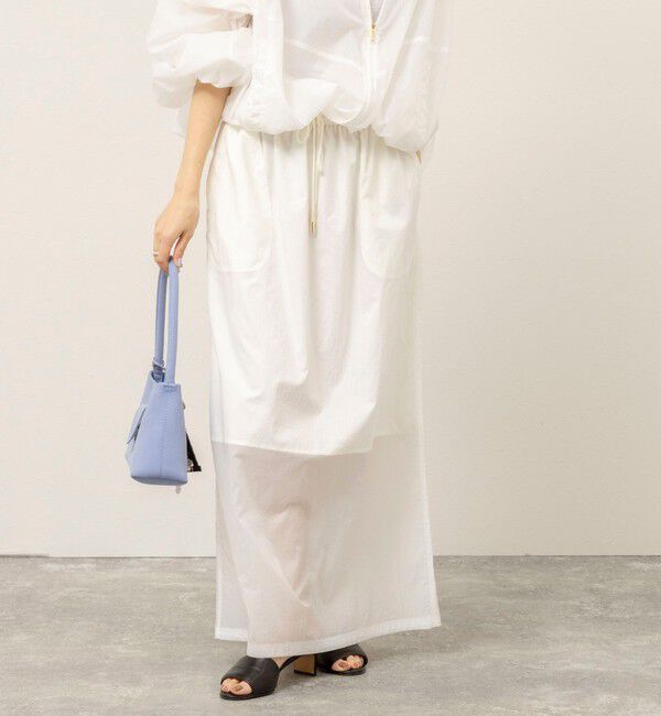 MAQWEL「《セットアップ対応》【MAQWEL/マクウェル】ウォッシャブルシアースカート」|スカート|