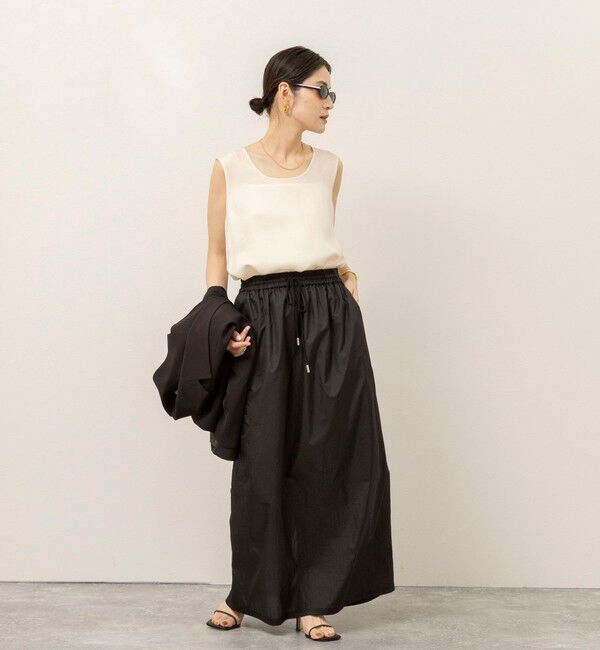 MAQWEL「《セットアップ対応》【MAQWEL/マクウェル】ウォッシャブルシアースカート」|スカート|