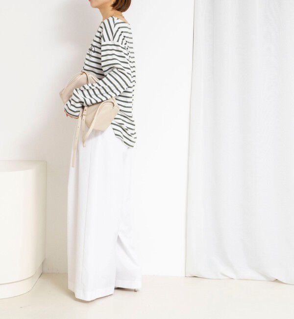 NOLLEY'S「【WEB限定】ウォッシャブルボーダープリントロンTee」|Tシャツ・カットソー|