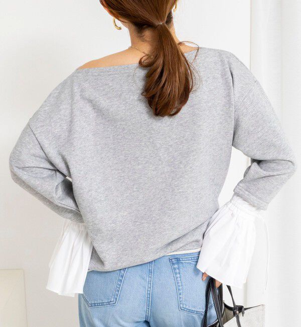 NOLLEY'S「【WEB限定】ウォッシャブルシャツスリーブスウェットプルオーバー」|Tシャツ・カットソー|