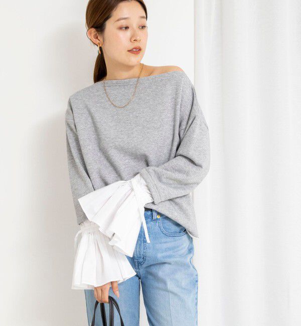 NOLLEY'S「【WEB限定】ウォッシャブルシャツスリーブスウェットプルオーバー」|Tシャツ・カットソー|