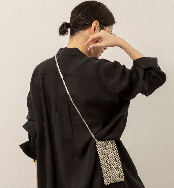 MAQWEL「《セットアップ対応》【MAQWEL/マクウェル】ウォッシャブルサテンシャツ」|シャツ・ブラウス|