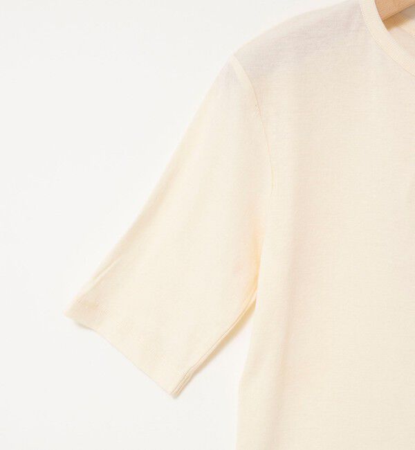 MAQWEL「【MAQWEL/マクウェル】ウォッシャブルバックリボン五分袖プルオーバー」|Tシャツ・カットソー|