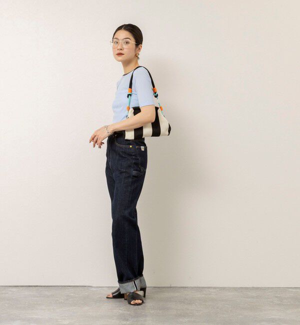 MAQWEL「【MAQWEL/マクウェル】ウォッシャブルバックリボン五分袖プルオーバー」|Tシャツ・カットソー|