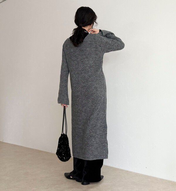 fredy emue「モヘヤ混透かし柄ベルスリーブワンピース」|ワンピース|