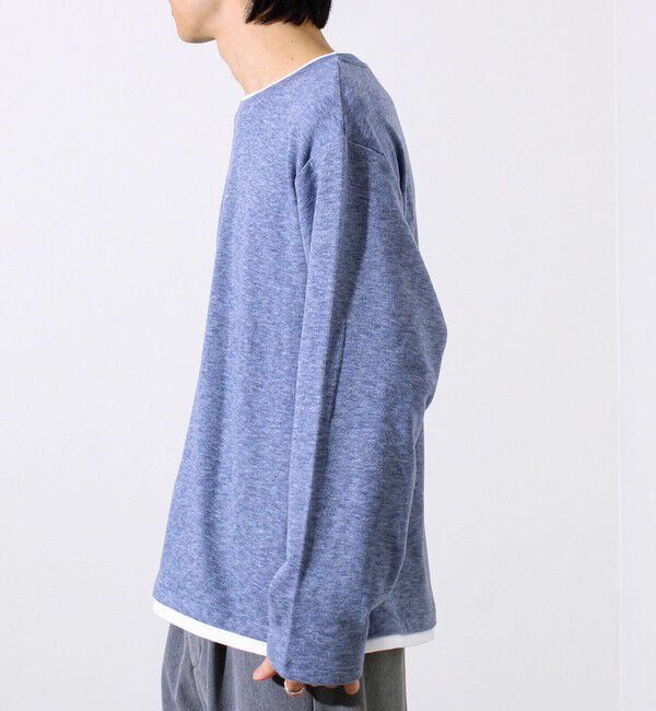 GLOSTER「【もちもち素材】ストレッチサカリバ起毛フェイクレイヤードプルオーバー」|Tシャツ・カットソー|