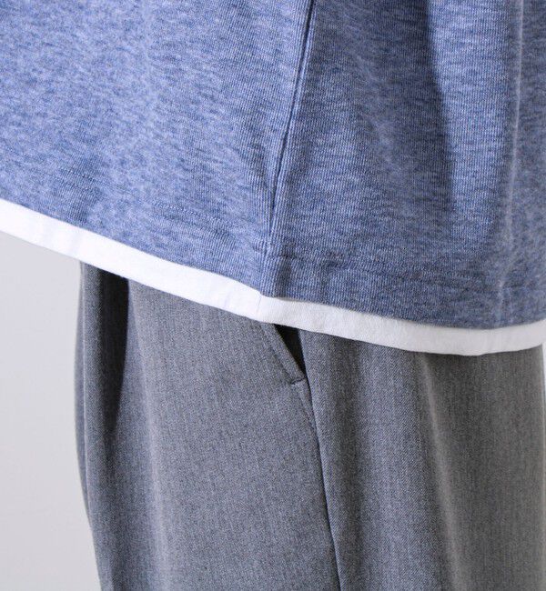 GLOSTER「【もちもち素材】ストレッチサカリバ起毛フェイクレイヤードプルオーバー」|Tシャツ・カットソー|