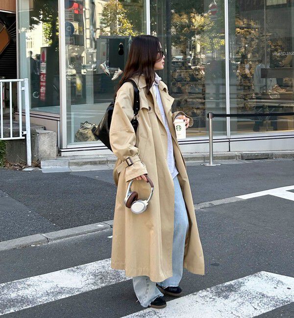 fredy emue「【発売のたびに即完売する大人気アイテム】袖ボリュームトレンチコート」|トレンチコート|