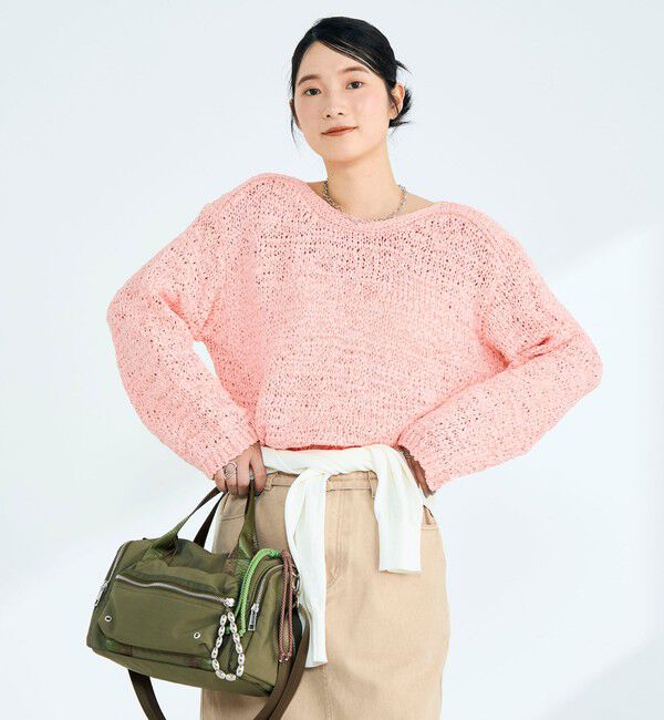 fredy emue「テープヤーンニットプルオーバー」|ニット・セーター|ピンク
