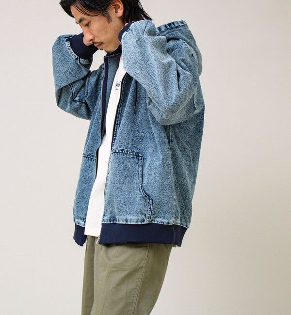 GLOSTER「【タフに着回す】キャンバス/デニム ジップパーカー」|ブルゾン・スタジャン|
