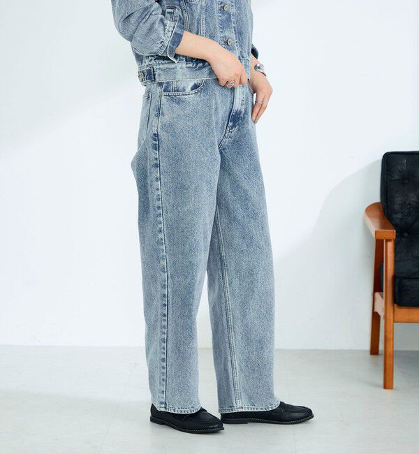 fredy emue「《セットアップ対応》ワイドテーパードデニムパンツ」|デニム|