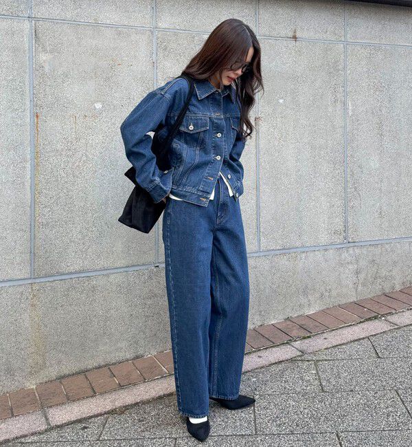 fredy emue「《セットアップ対応》ワイドテーパードデニムパンツ」|デニム|